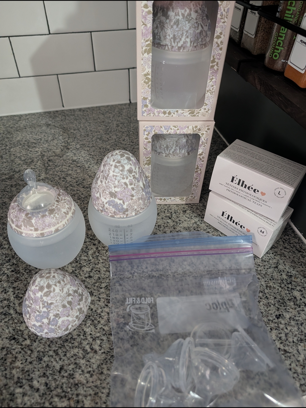 Elhee Floral Silicone Bottles